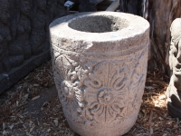 hand carved stone pot