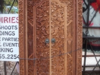 hand carved teak door